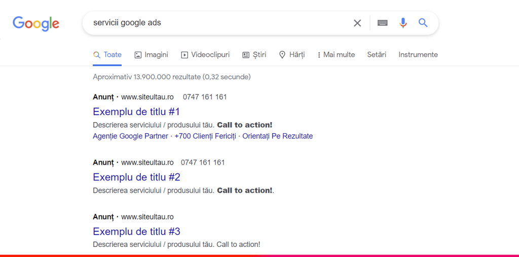 cautare servicii google ads